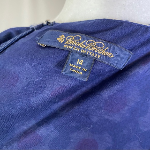 BROOKS BROTHERS Floral Pattern Silk Blend Shift Dress - Picture 5 of 5